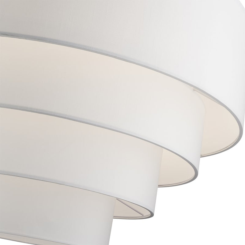 Livex Manorwood 8Lt Large Pendant Chandelier, Nickel/White/White