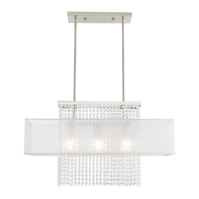Livex Lighting Bella Vista 3 Light Linear Chandelier