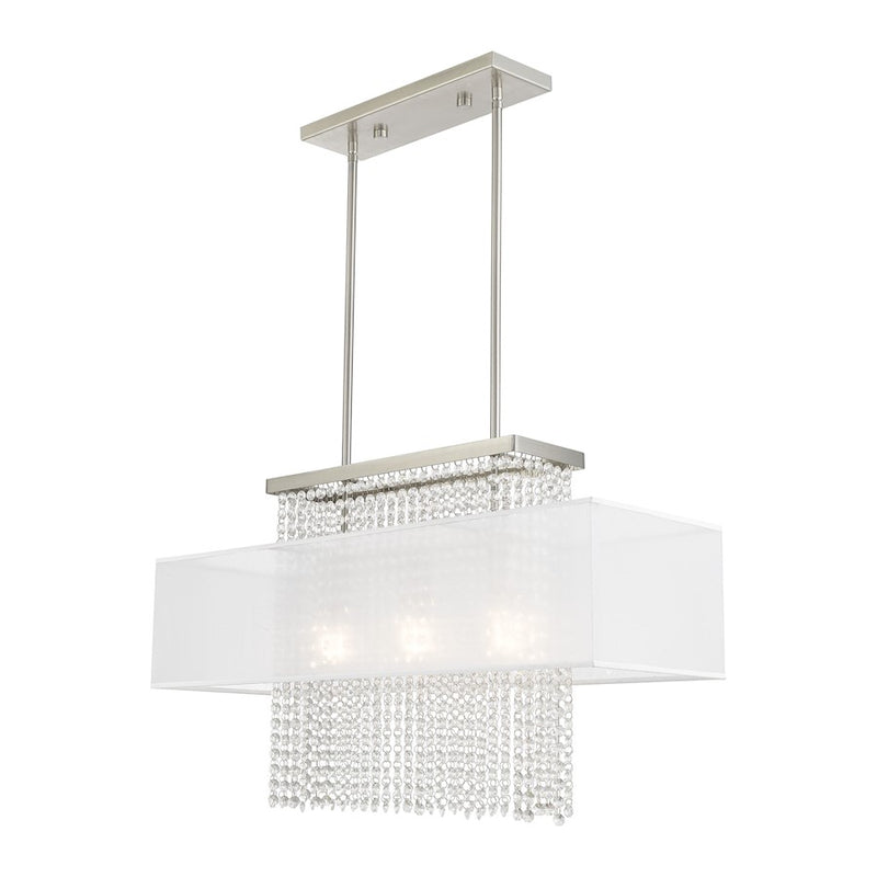 Livex Lighting Bella Vista 3 Light Linear Chandelier