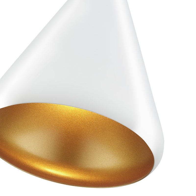 Livex Geneva 1Lt Mini Pendant, White/Nickel/White Aluminum/Gold