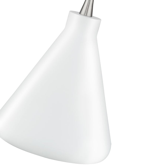 Livex Geneva 1Lt Mini Pendant, White/Nickel/White Aluminum/Gold