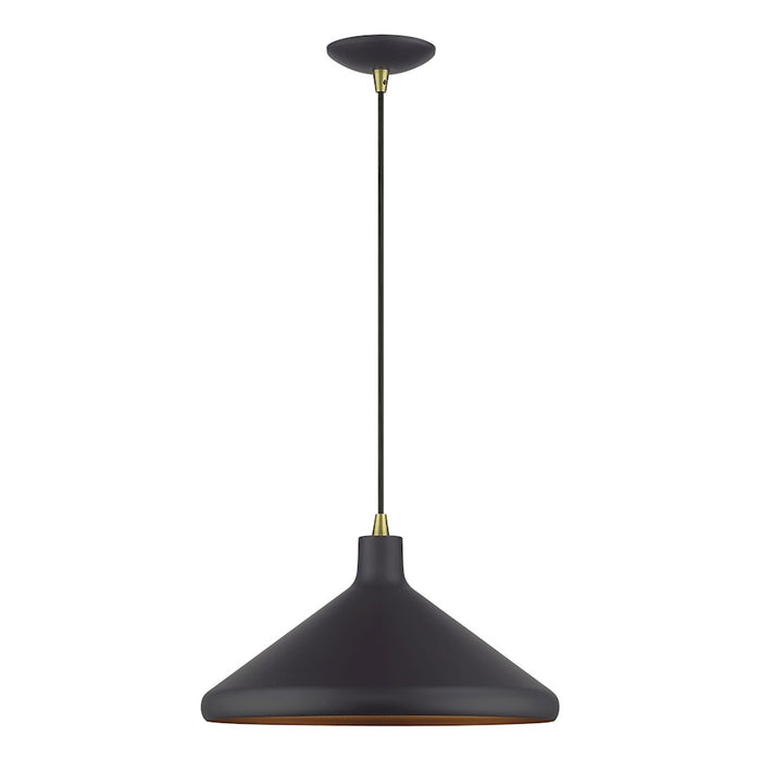 Livex Geneva 1Lt Pendant, Bronze/Brass/Bronze Aluminum/Gold