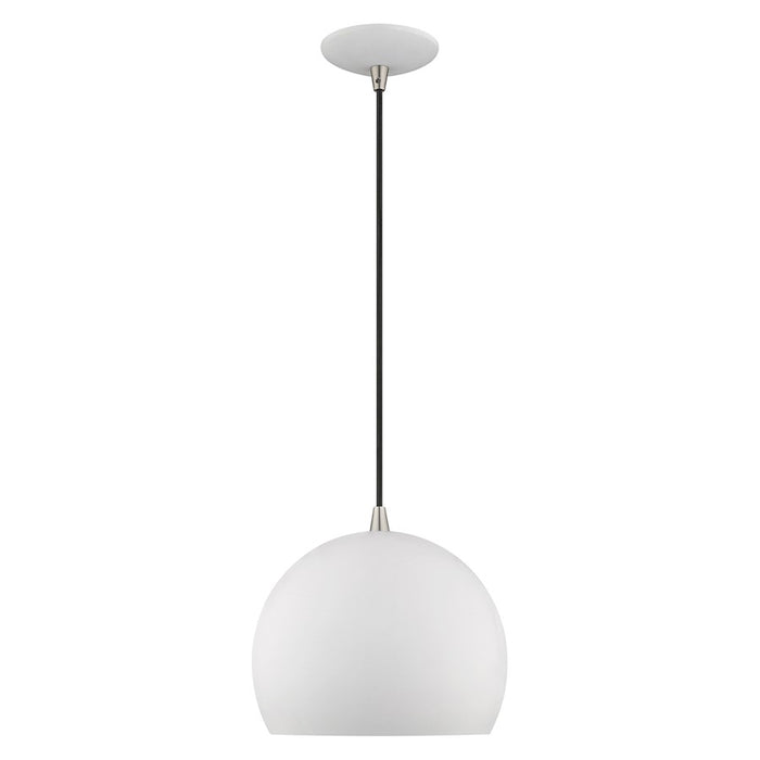 Livex Lighting Metal Shade Smooth Curve 1 Light Mini Pendant
