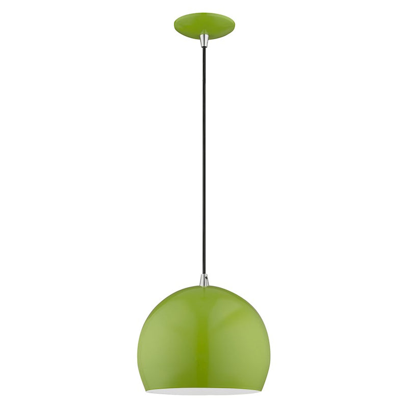 Livex Lighting Metal Shade Smooth Curve 1 Light Mini Pendant