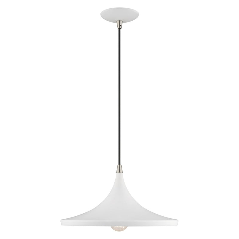 Livex Lighting Metal Shade 1 Light Mini Pendant, Gold Inside