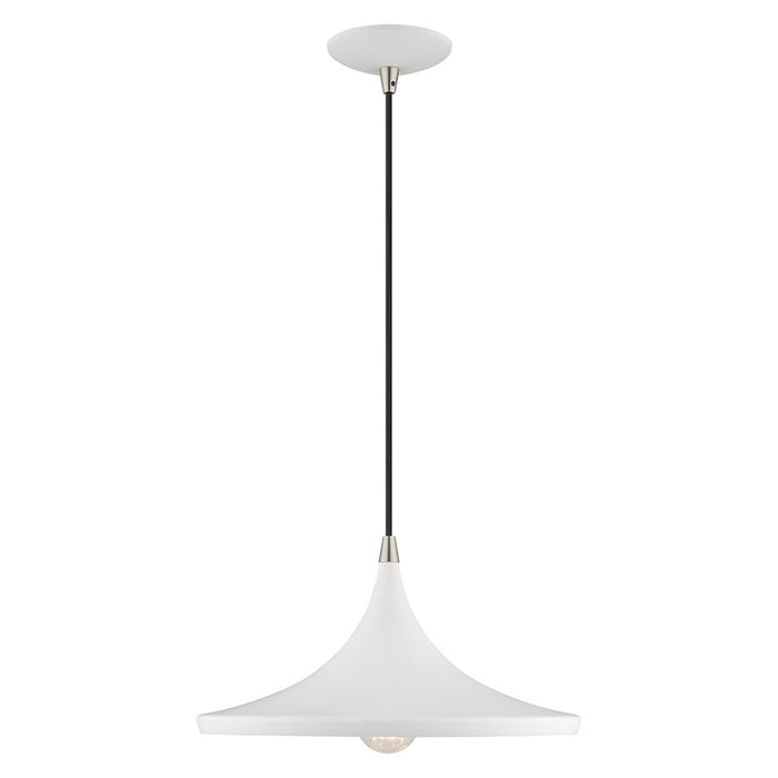 Livex Lighting Metal Shade 1 Light Mini Pendant, Gold Inside