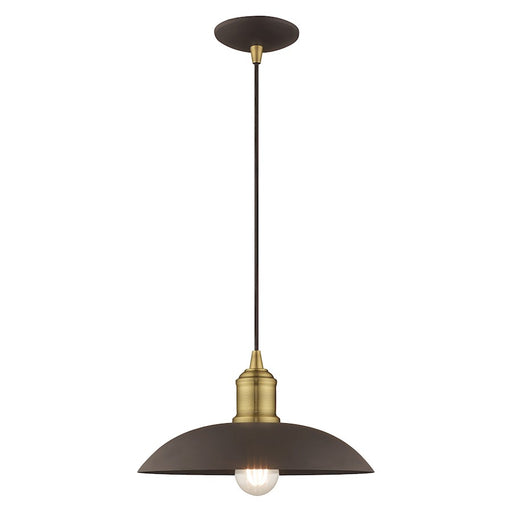 Livex Lighting Metal Shade 1 Light Mini Pendant