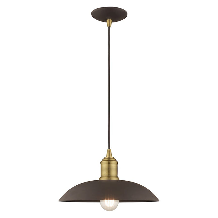 Livex Lighting Metal Shade 1 Light Mini Pendant