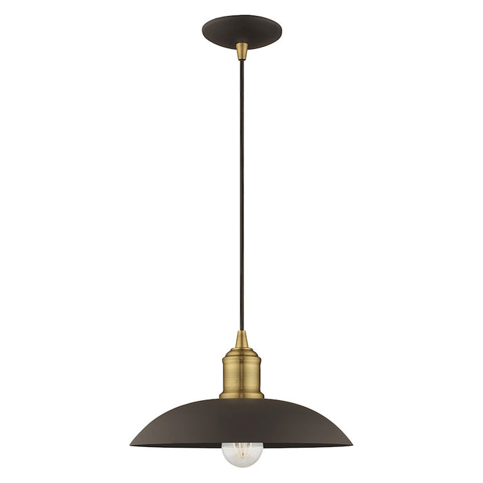 Livex Lighting Metal Shade 1 Light Mini Pendant