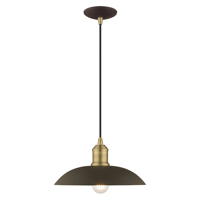 Livex Lighting Metal Shade 1 Light Mini Pendant