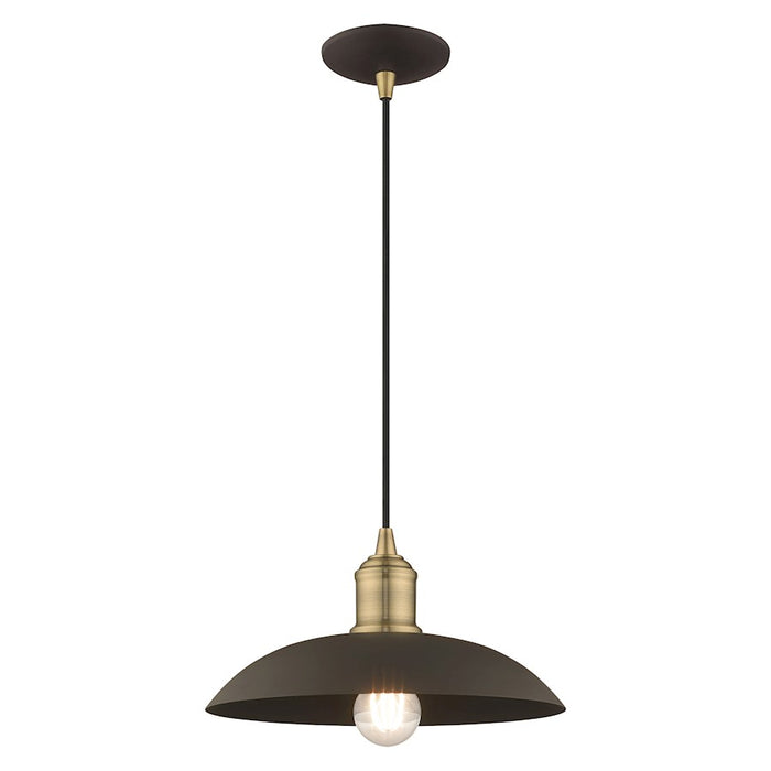 Livex Lighting Metal Shade 1 Light Mini Pendant