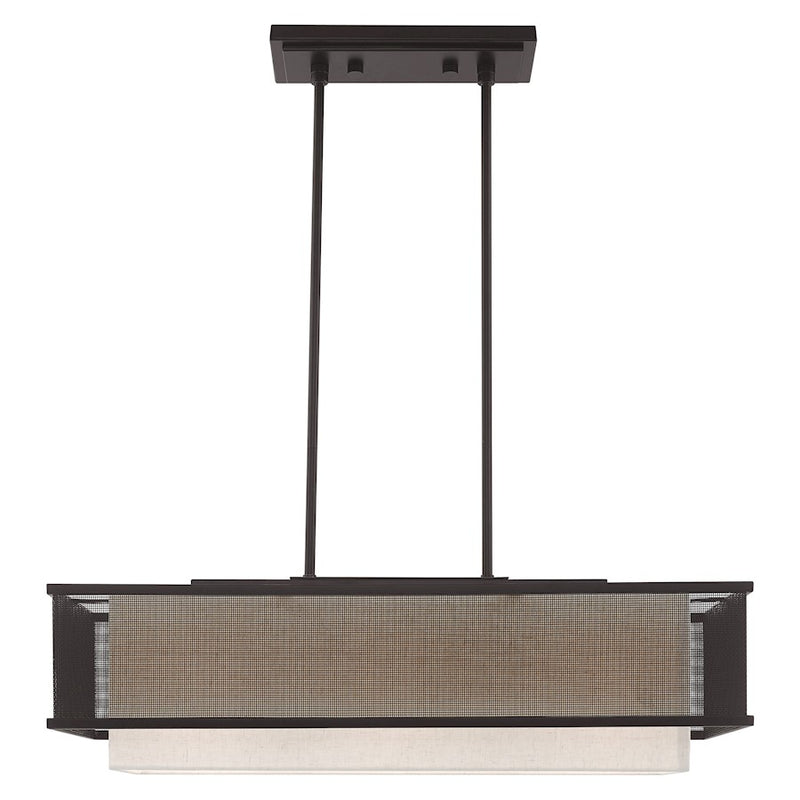 Livex Lighting Braddock 3 Light Linear Chandelier