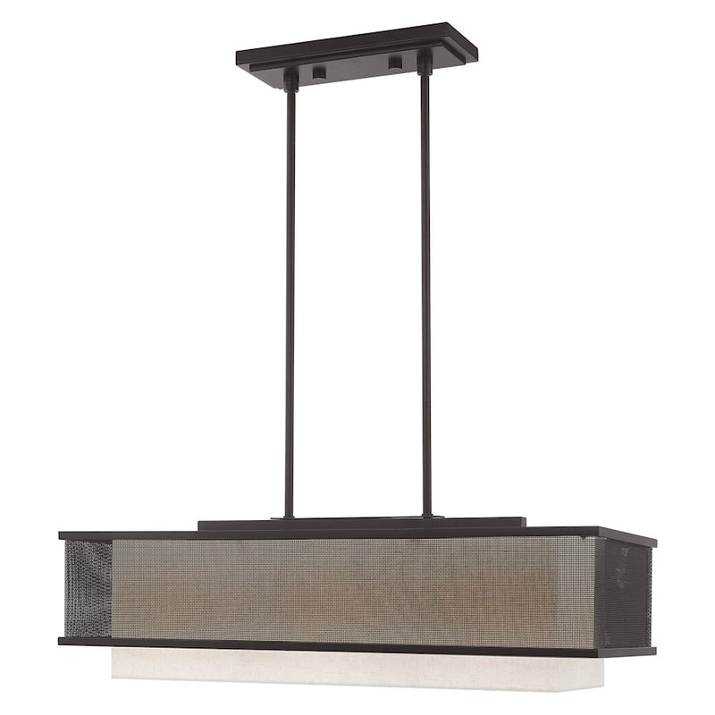 Livex Lighting Braddock 3 Light Linear Chandelier
