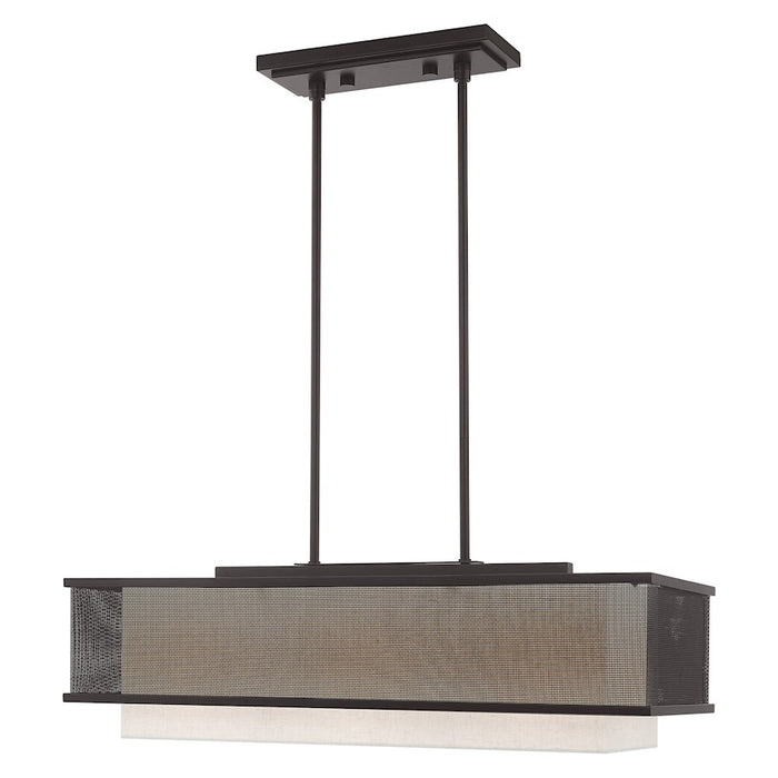 Livex Lighting Braddock 3 Light Linear Chandelier