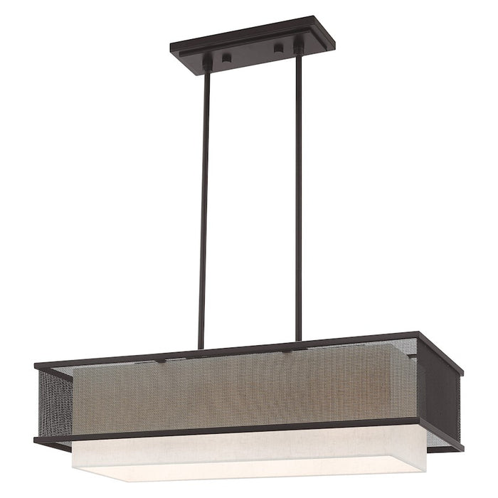 Livex Lighting Braddock 3 Light Linear Chandelier