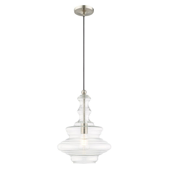 Livex Lighting Art Glass Throwback Style 1 Light Mini Pendant
