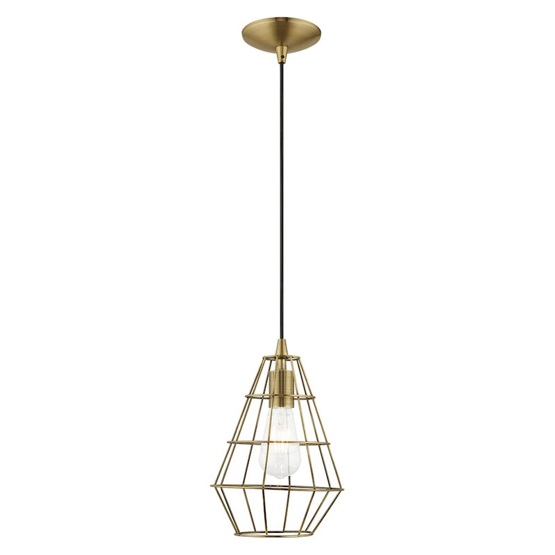 Livex Lighting Geometric Shade Cage Mini Pendant