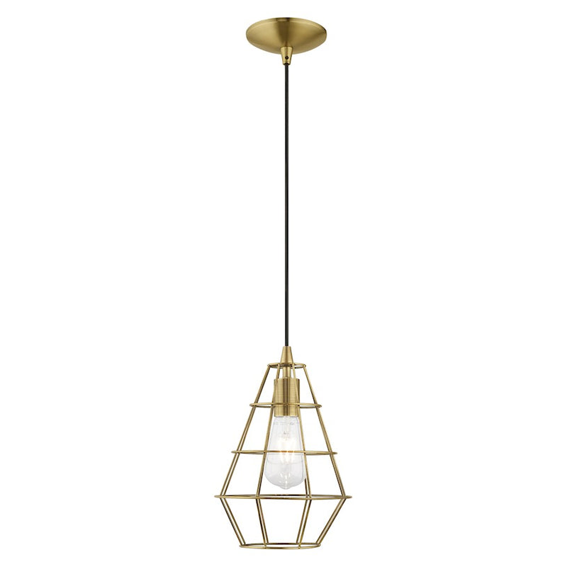Livex Lighting Geometric Shade Cage Mini Pendant