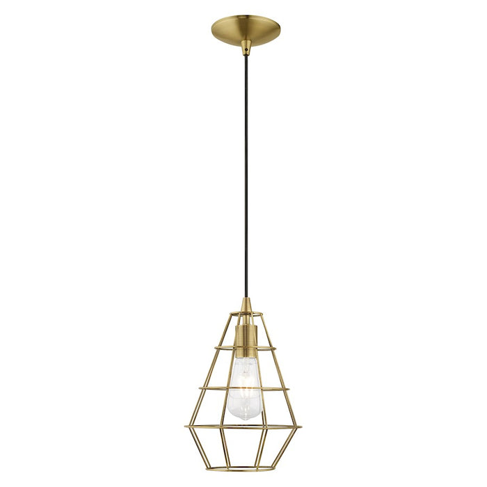 Livex Lighting Geometric Shade Cage Mini Pendant