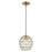 Livex Lighting Geometric Shade 1 Light Round Mini Pendant