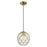 Livex Lighting Geometric Shade 1 Light Round Mini Pendant