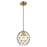 Livex Lighting Geometric Shade 1 Light Round Mini Pendant