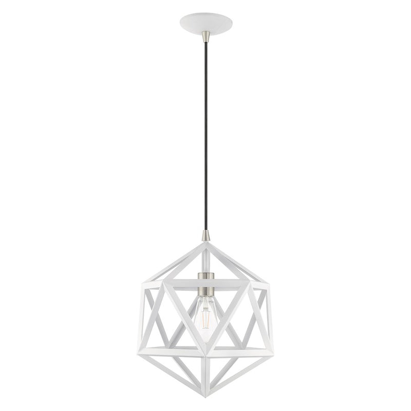 Livex Lighting Geometric Shade 1 Light Angle Mini Pendant