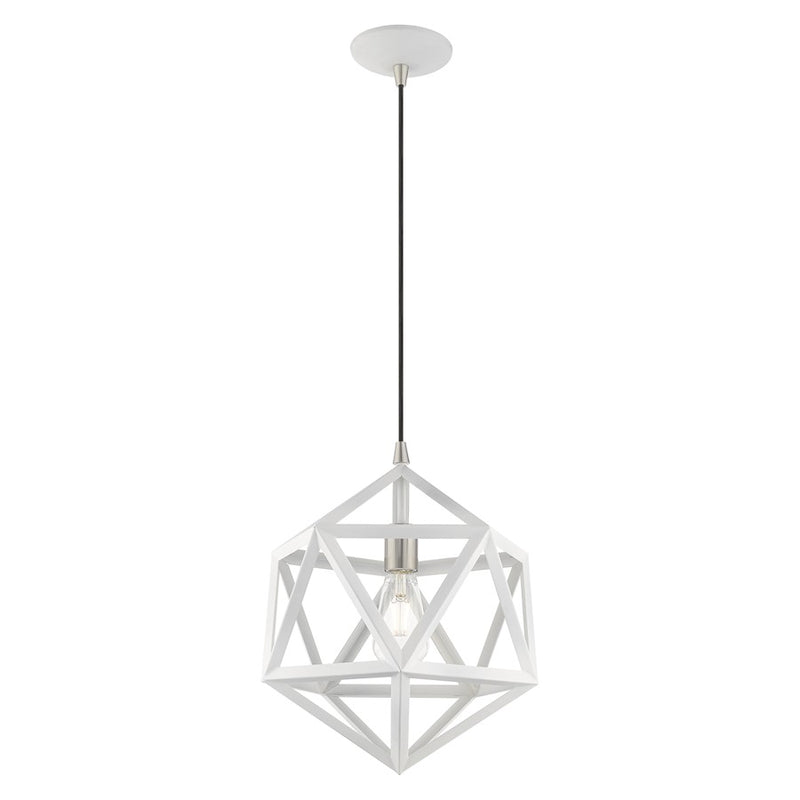 Livex Lighting Geometric Shade 1 Light Angle Mini Pendant