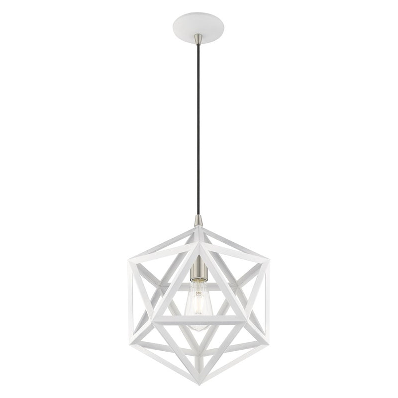 Livex Lighting Geometric Shade 1 Light Angle Mini Pendant