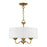 Livex Edinburgh 3 Light Pendant Chandelier, Off-White/White