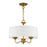 Livex Edinburgh 3 Light Pendant Chandelier, Off-White/White