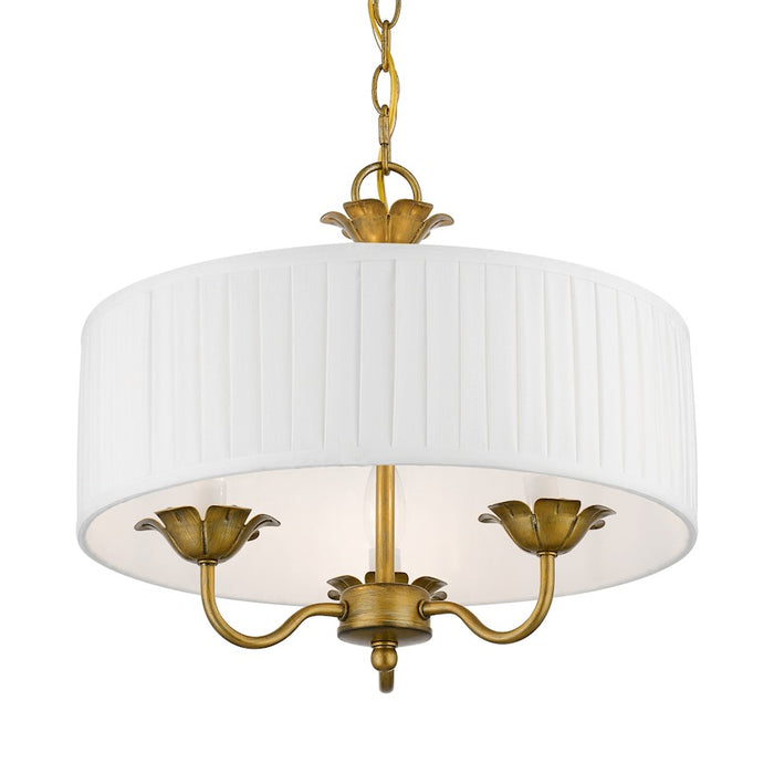 Livex Edinburgh 3 Light Pendant Chandelier, Off-White/White