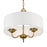 Livex Edinburgh 3 Light Pendant Chandelier, Off-White/White
