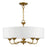 Livex Edinburgh 3 Light Pendant Chandelier, Off-White/White