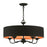 Livex Harrington Pendant Chandelier, Black/Orange