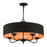 Livex Harrington Pendant Chandelier, Black/Orange
