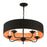 Livex Harrington Pendant Chandelier, Black/Orange