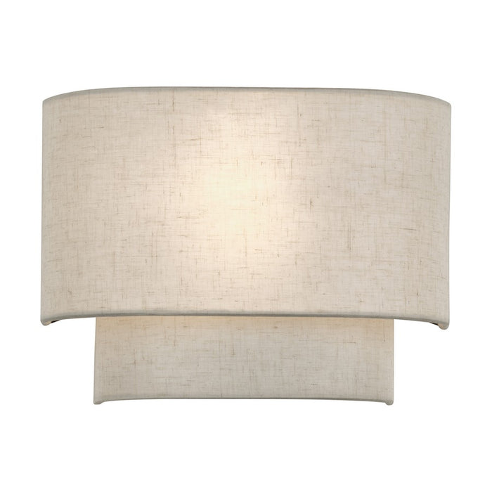 Livex Manorwood 1Lt ADA 11" Sconce, Bronze/Oatmeal/White - 41930-92