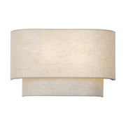 Livex Manorwood 2Lt ADA 13" Sconce, Bronze/Oatmeal/White - 41931-92