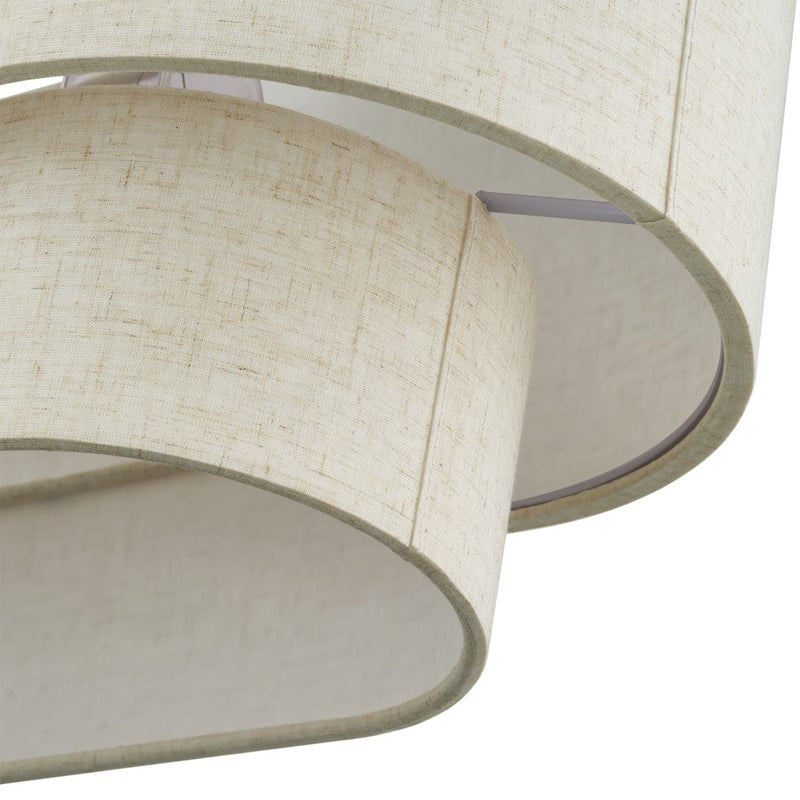 Livex Manorwood 3Lt Medium Chandelier, Bronze/Oatmeal/White