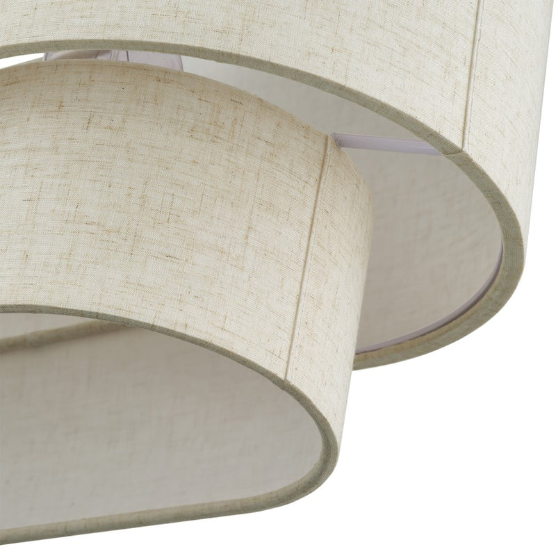 Livex Manorwood 4Lt Large Chandelier, Bronze/Oatmeal/White