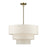 Livex Manorwood 5Lt Medium Pendant Chandelier, Brass/Oatmeal/White - 41936-01