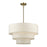 Livex Manorwood 5Lt Medium Pendant Chandelier, Brass/Oatmeal/White