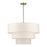 Livex Manorwood 8Lt Large Pendant Chandelier, Brass/Oatmeal/White - 41937-01