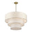 Livex Manorwood 8Lt Large Pendant Chandelier, Brass/Oatmeal/White