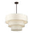 Livex Manorwood 8Lt Large Pendant Chandelier, Bronze/Oatmeal/White