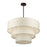 Livex Manorwood 8Lt Large Pendant Chandelier, Bronze/Oatmeal/White