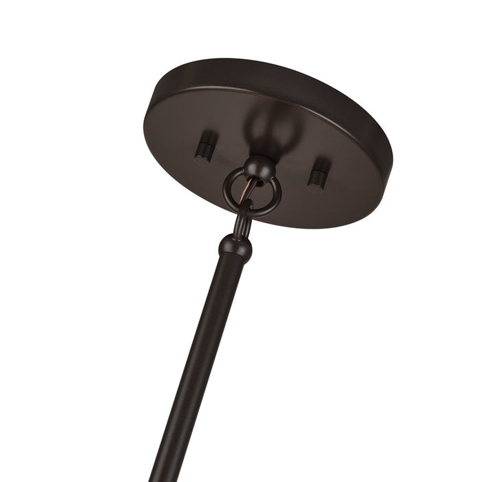 Livex Manorwood 8Lt Large Pendant Chandelier, Bronze/Oatmeal/White