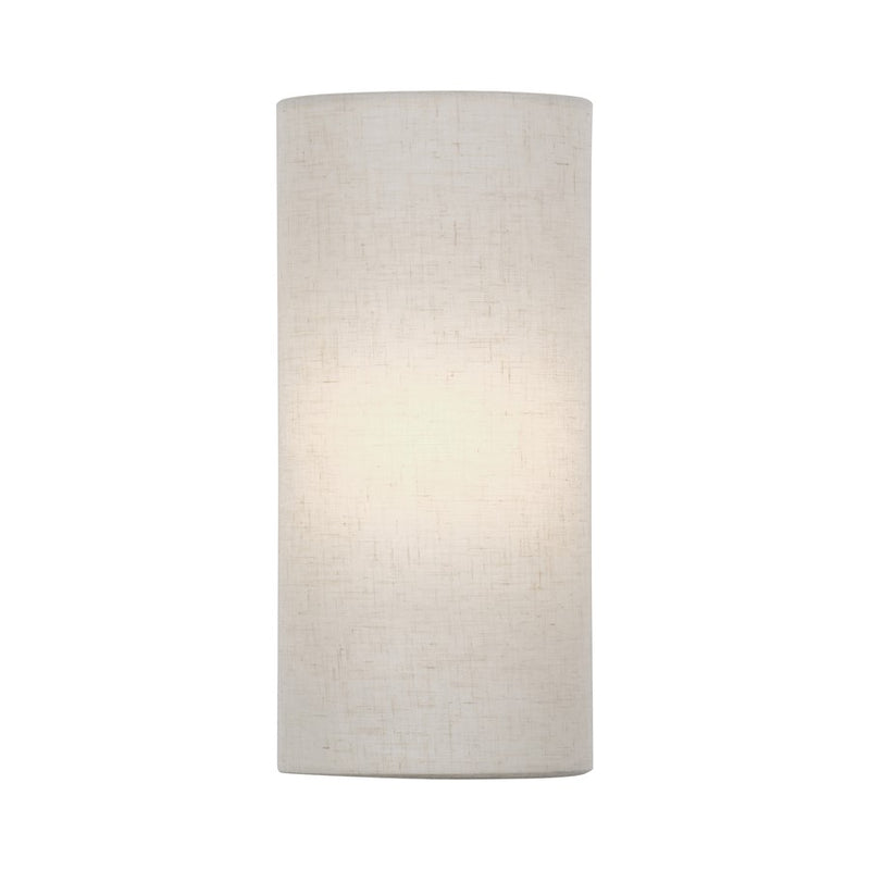 Livex Manorwood 1Lt ADA 5" Sconce, Bronze/Oatmeal/White - 41938-92