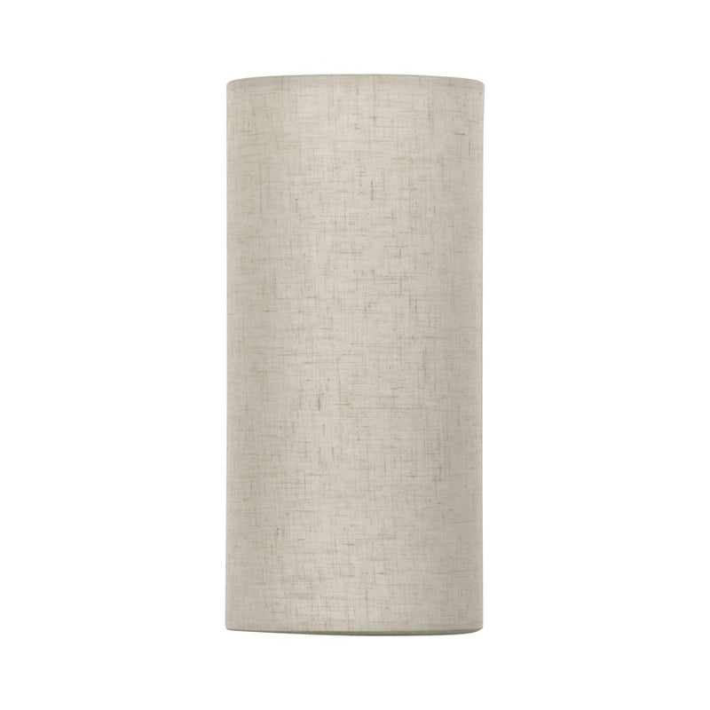 Livex Manorwood 1Lt ADA 5" Sconce, Bronze/Oatmeal/White
